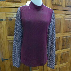 Free People mesh long sleeve top NWT